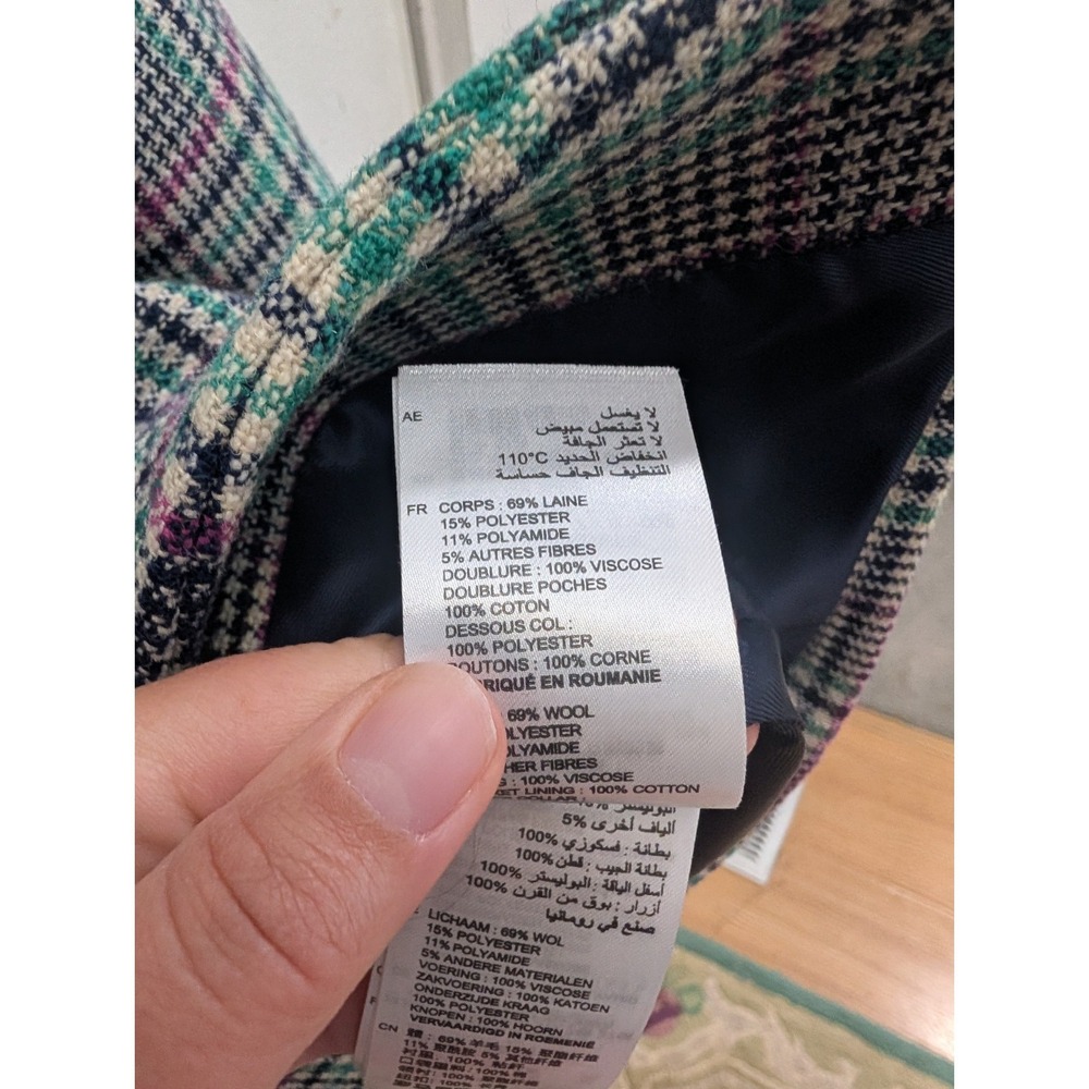 Sandro Tribu Houndstooth Wool Blazer - Picture 5 of 5
